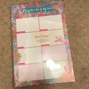 NWT Lilly Pulitzer Weekly List Notepad